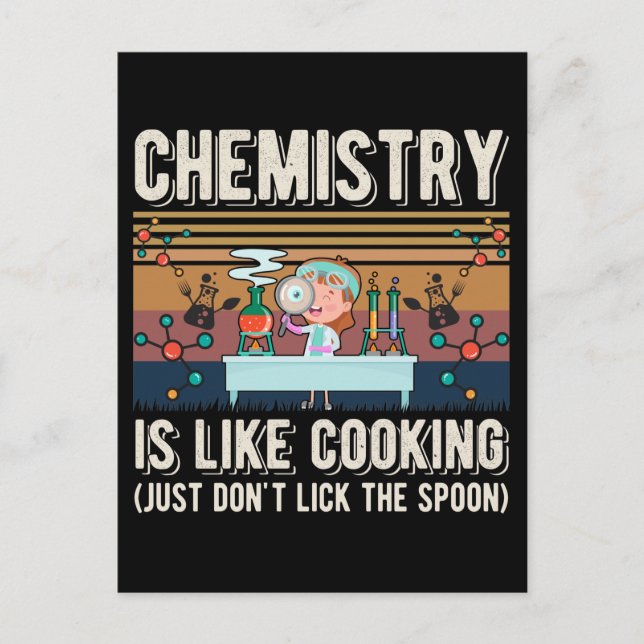 Carte Postale Laboratoire de chimie Humour (Devant)