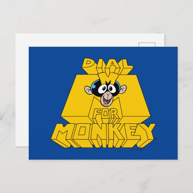 Carte Postale Laboratoire de Dexter - Composez M pour singe (Devant / Derrière)