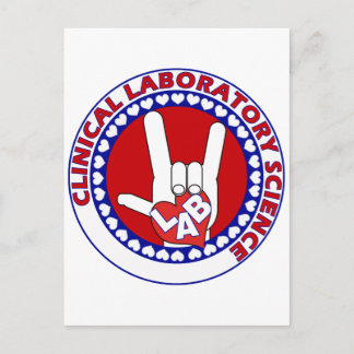 Carte Postale LABORATOIRE Rond iLove LAB SCIENTIFIQUE