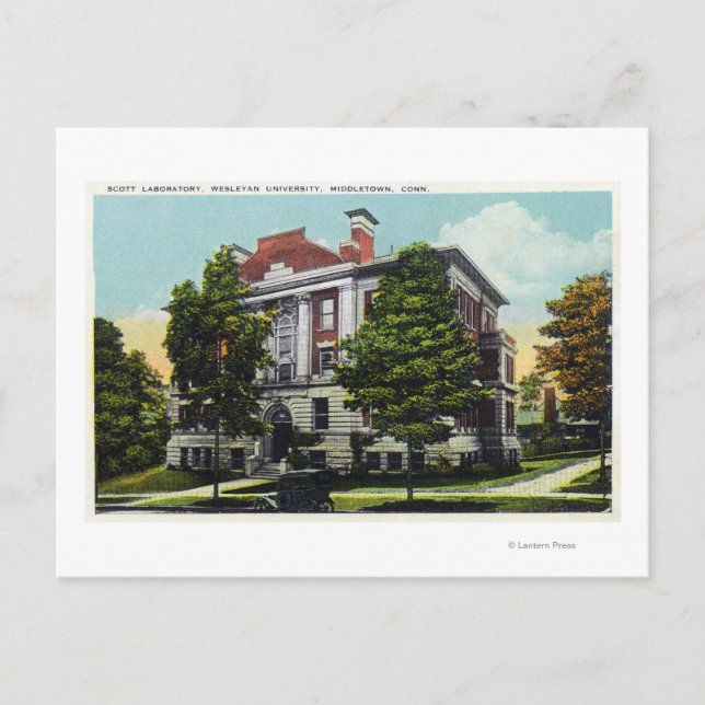 Carte Postale Laboratoire Scott de l'Université Wesleyan (Devant)