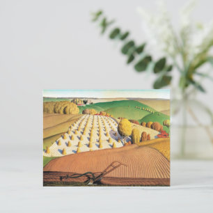 Carte Postale Labour d'automne de Grant Wood