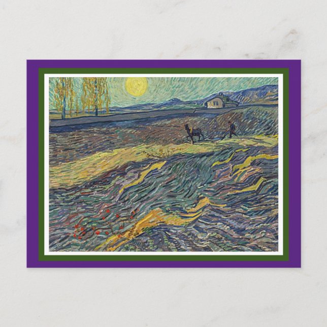 Carte Postale Laboureur dans un Champ, Van Gogh, Fine Art (Devant)