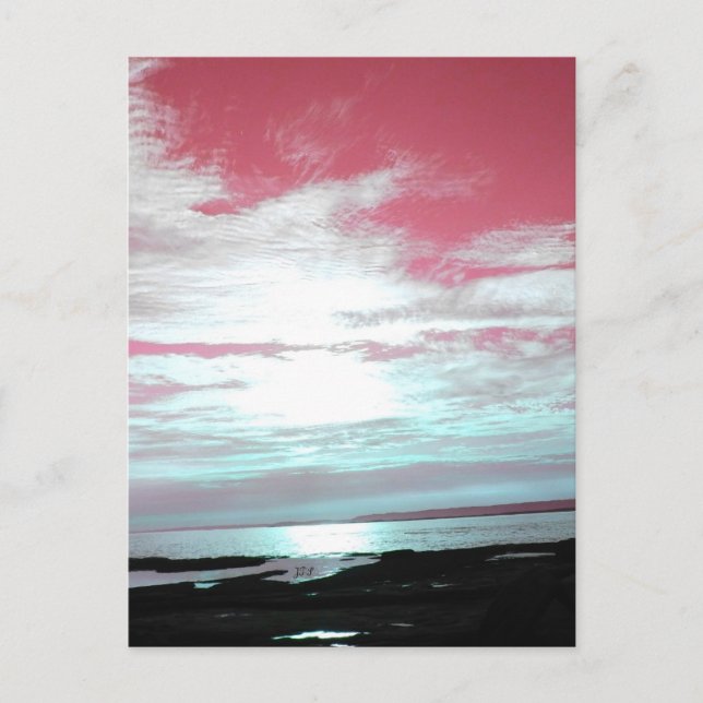 Carte Postale Labrador Coast Pink Skies et plage (Devant)