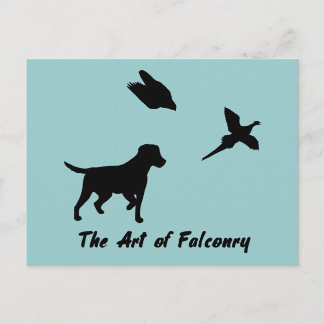 Carte Postale Labrador et Falconry (Devant)