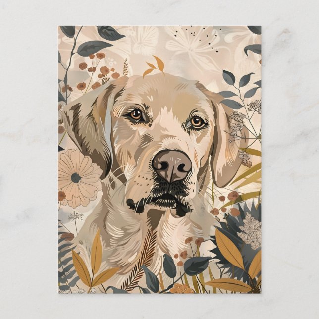Carte Postale Labrador Portrait Art (Devant)