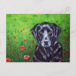 Carte Postale Labrador Retriever Dog Art - Poppy