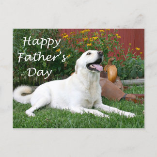 Carte postale Labrador Retriever Fête des pères