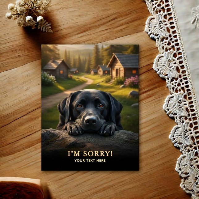 Carte postale Labrador Retriever Je suis désolé (Créateur téléchargé)