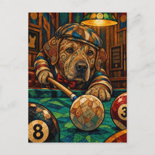 Carte Postale Labrador Retriever, Mosaïque Géométrique