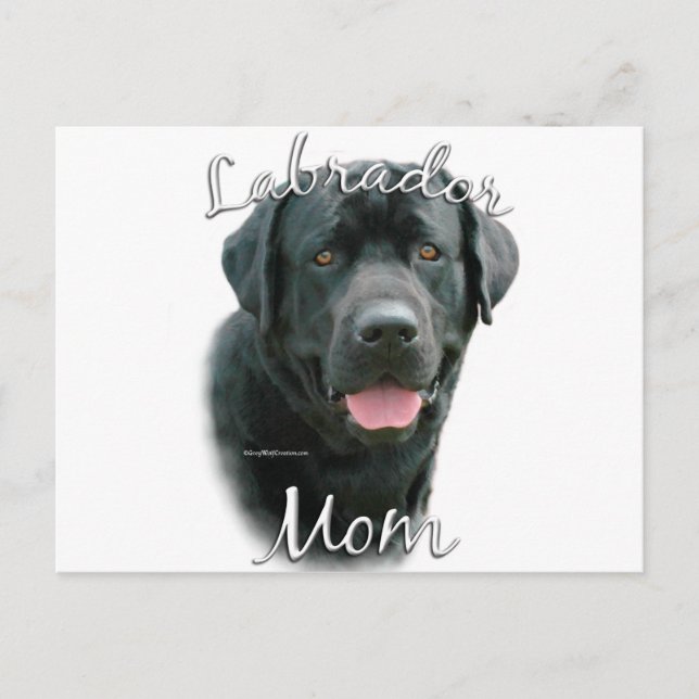 Carte Postale Labrador Retriever (noir) Maman 2 (Devant)