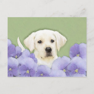 Carte Postale Labrador Retriever Puppy Painting Original Dog Art
