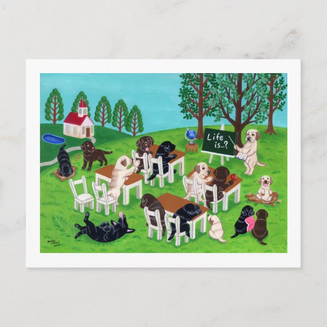 Carte Postale Labrador School (Devant)