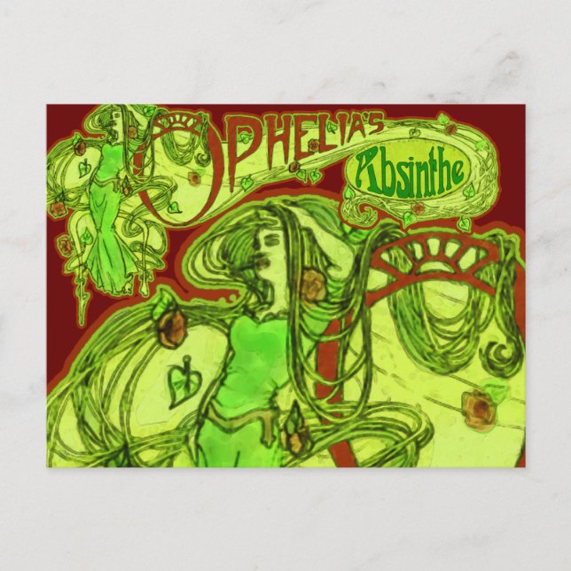 Carte Postale L'Absinthe d'Ophélie (Devant)