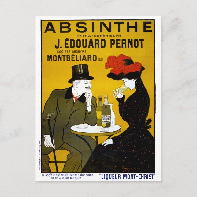 Carte Postale L'ABSINTHE Favorise La Croissance Cardiaque (Devant)