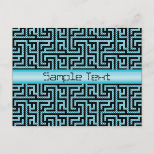 Carte Postale Labyrinthe bleu et noir