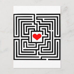 Carte Postale Labyrinthe - Coeur