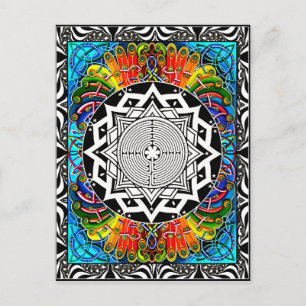 Carte Postale Labyrinthe, Le Chemin De La Résistance La Moins Im