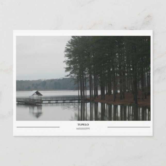 Carte Postale Lac à Tupelo Mississippi (Devant)