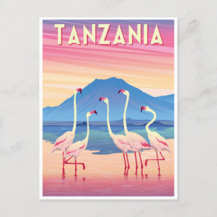 Carte Postale Lac Afrique vintage en Tanzanie