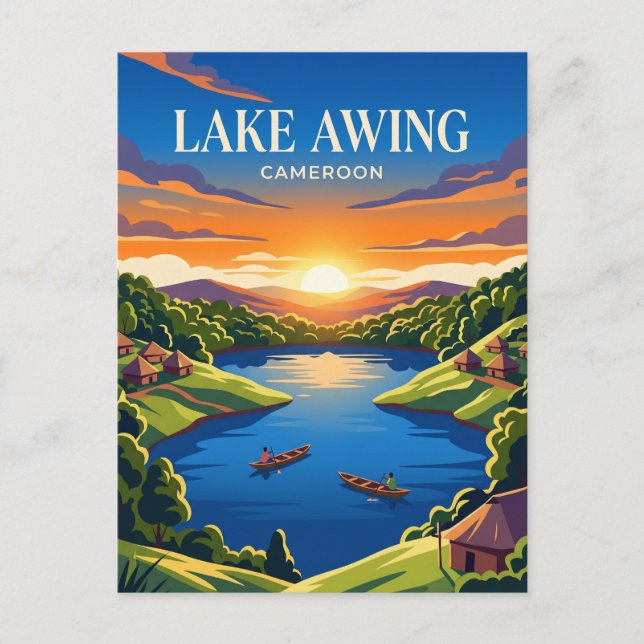 Carte Postale Lac Awing Cameroun (Devant)