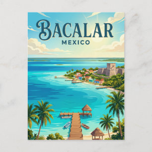 Carte Postale Lac Bacalar (Lagune des Sept Couleurs) Mexique