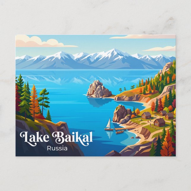 Carte Postale Lac Baïkal Russie (Devant)