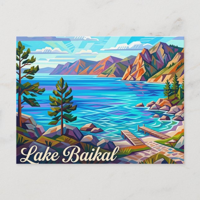 Carte Postale Lac Baïkal Russie (Devant)
