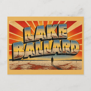 Carte Postale Lac Ballard WA Art du Voyage Vintage