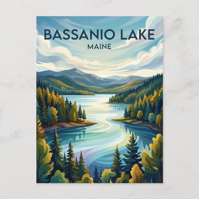 Carte Postale Lac Bassanio États-Unis (Devant)