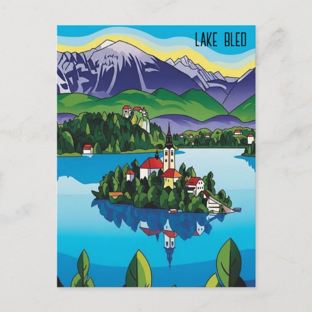 Carte Postale Lac Bled Slovénie (Devant)