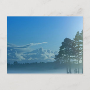 Carte Postale lac brumeux en Finlande