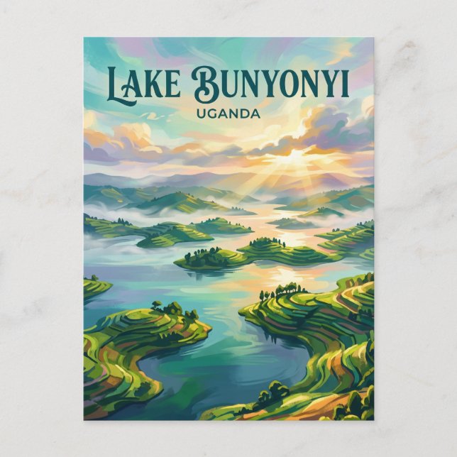 Carte Postale Lac Bunyonyi Ouganda (Devant)