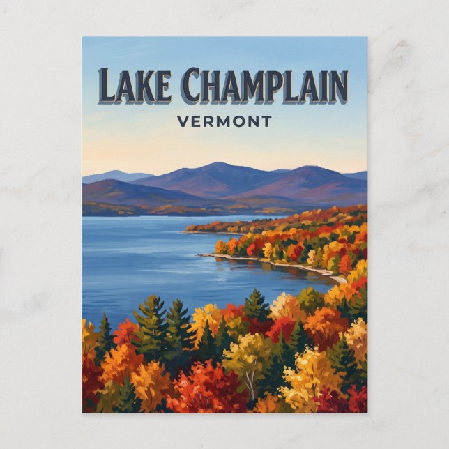 Carte Postale Lac Champlain Burlington Vermont (Devant)