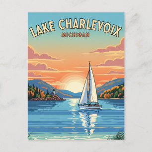 Carte Postale Lac Charlevoix Michigan Travel