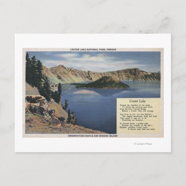 Carte Postale Lac Crater, Oregon - Observation (Devant)