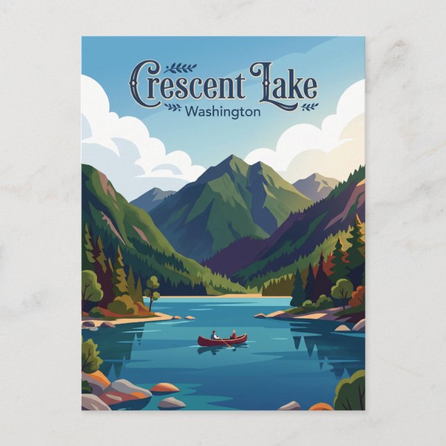 Carte Postale Lac Crescent États-Unis (Devant)