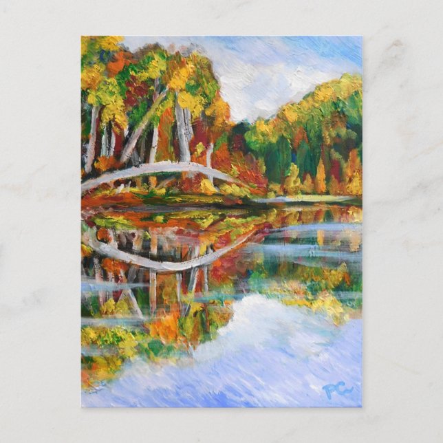 Carte Postale Lac d'automne (Devant)