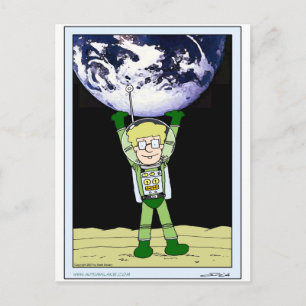 Carte postale Lac d'automne "LUNAR TOURIST"