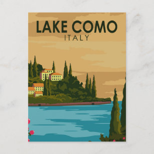 Carte Postale Lac de Côme Italie Vintage