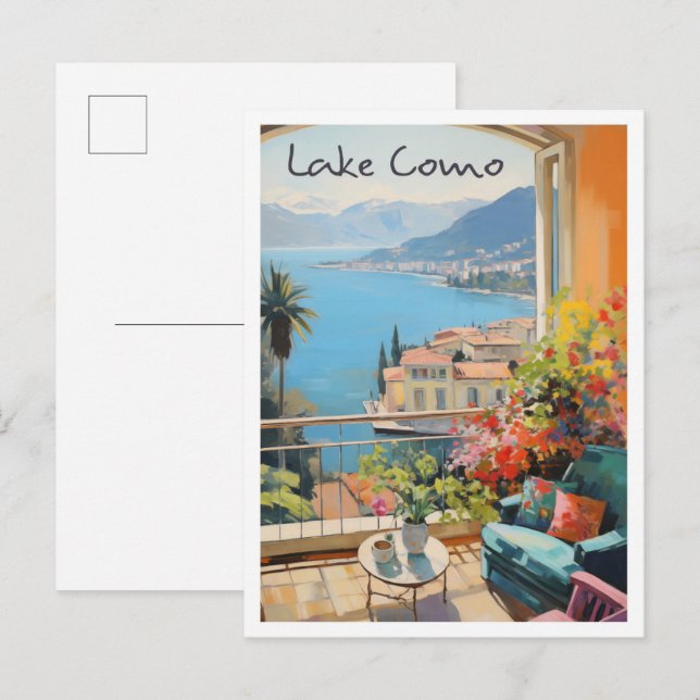 Carte Postale Lac de Côme Italie Voyage  (Devant / Derrière)