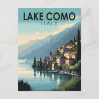 Lac de Côme Italie Voyage Art Vintage