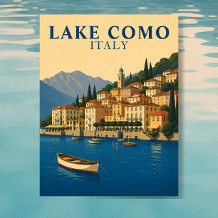 Carte Postale Lac de Côme Italie Voyage Vintage Lacs Italiens