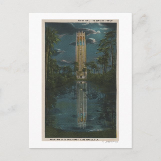 Carte Postale Lac de Galles, FL - Vue sur le lac du Mt. & Chante (Devant)