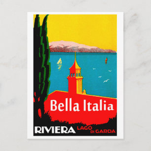 Carte Postale Lac de Garde, Italie, riviera italienne, voyage vi