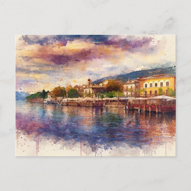 Carte Postale Lac de Garde (Lago di Garda) - Éclaboussure d'aqua (Devant)