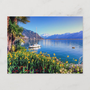 Carte Postale Lac de Genève à Montreux, Vaud, Suisse