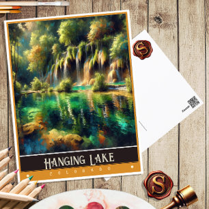 Carte Postale Lac de Hanging, Colorado   Peinture Vintage
