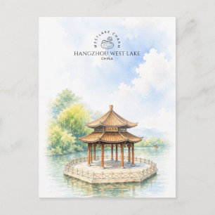 Carte Postale Lac de l'Ouest de Hangzhou Chine Affiche de voya