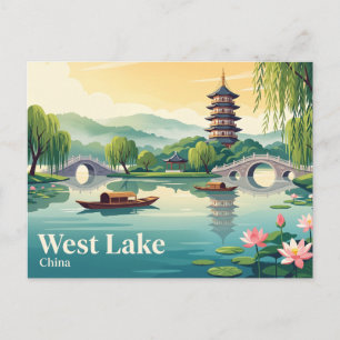 Carte Postale Lac de l'Ouest de la Chine