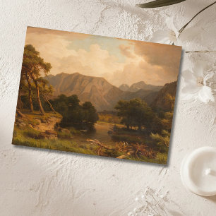 Carte Postale Lac de montagne avec Hérons - Heinrich Funk
